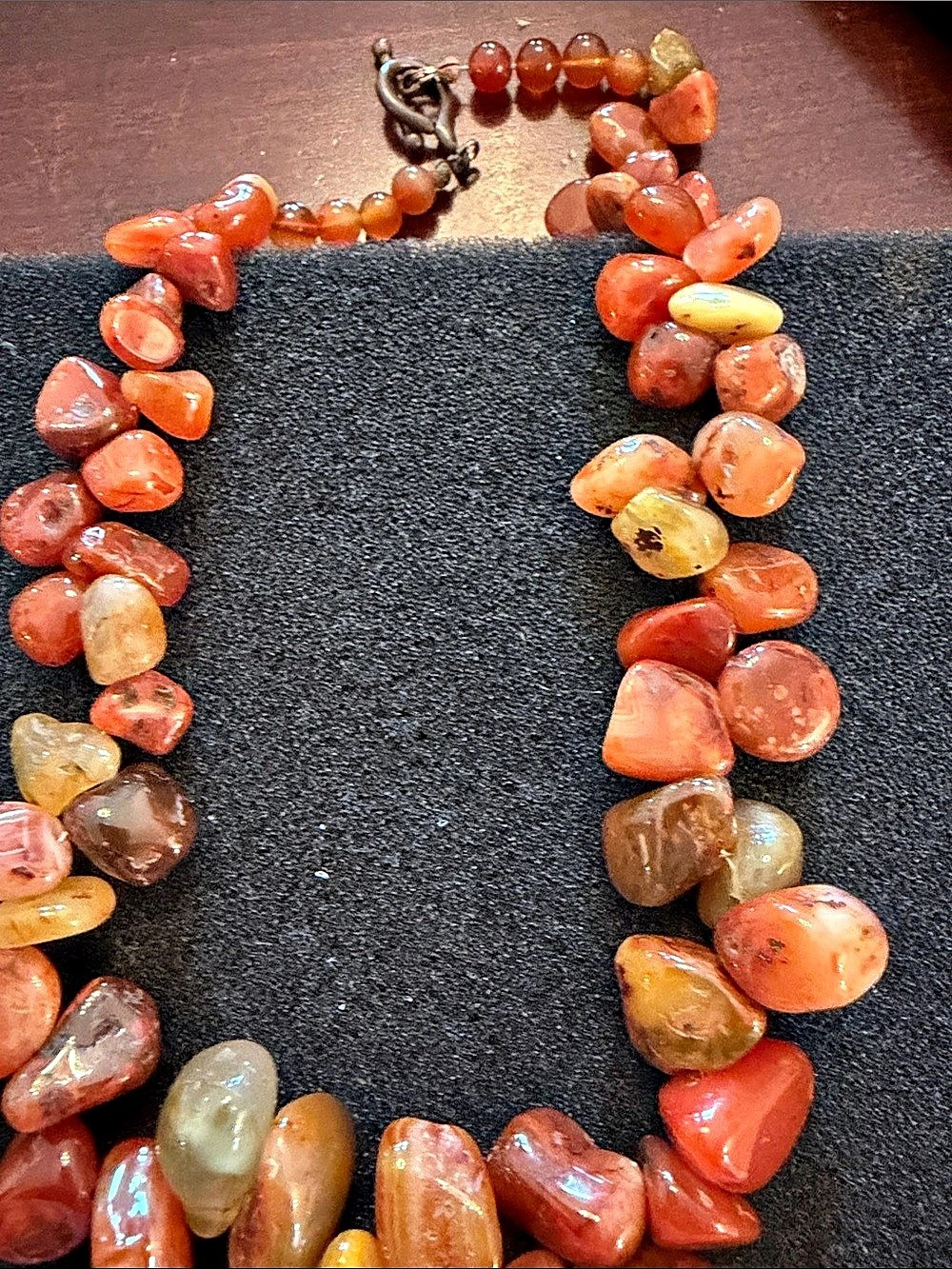 Carnelian Chip Bead Necklace